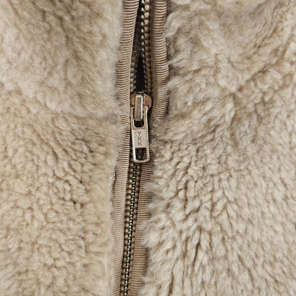 J Crew Women’s Plush Fleece Excursion Vest Size Medium Light Brown Cognac Teddy - Picture 5 of 10
